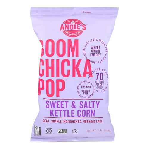 Angie's Kettle Corn Boom Chicka Pop Sweet And Salty Popcorn - Case Of 12 - 7 Oz. - sweet