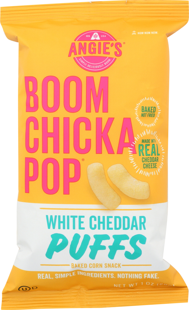 White Cheddar Puffs Baked Corn Snack, White Cheddar - 818780017206