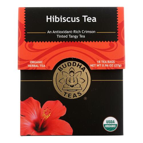 Buddha Teas - Organic Tea - Hibiscus - Case Of 6 - 18 Count - 819005010286