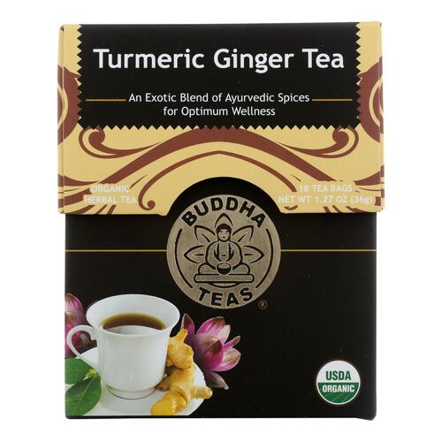 Buddha Teas -tea - Turmeric Ginger Tea - Case Of 6 - 18 Bag - 819005010477