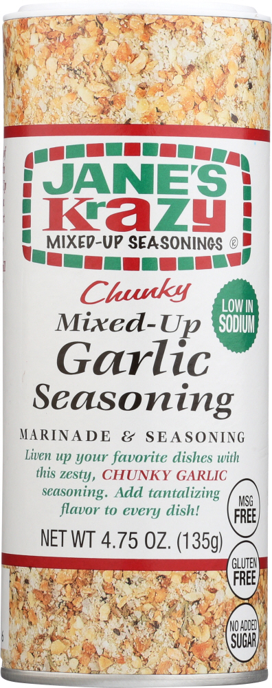 JANES: Chunky Mixed-Up Garlic Seasoning, 4.75 oz - 0819009020076