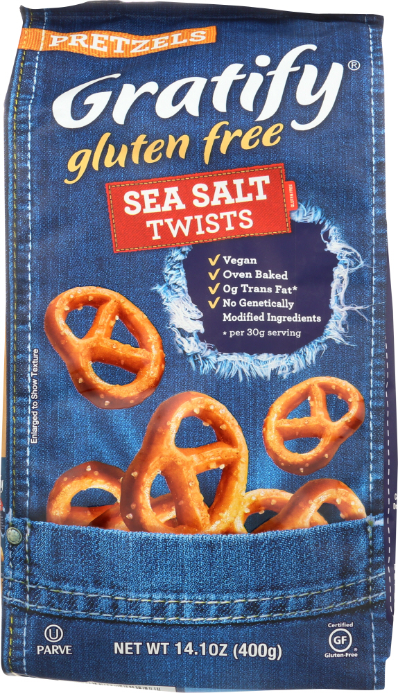 GRATIFY: Gluten Free Pretzels Sea Salt Twists, 14.1 oz - 0819021011007