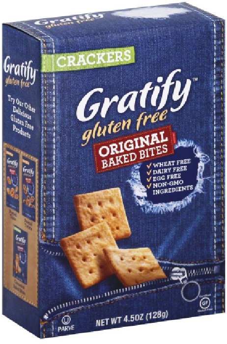 GRATIFY: Cracker Original Baked Bites Gluten Free, 4.5 oz - 0819021011564
