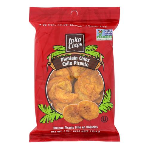Inka Crops - Plantain Chips - Chile Picante - Case Of 12 - 4 Oz. - 819046000109