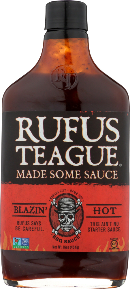 RUFUS TEAGUE: BBQ Sauce Blazin Hot, 16 oz - 0819153010176
