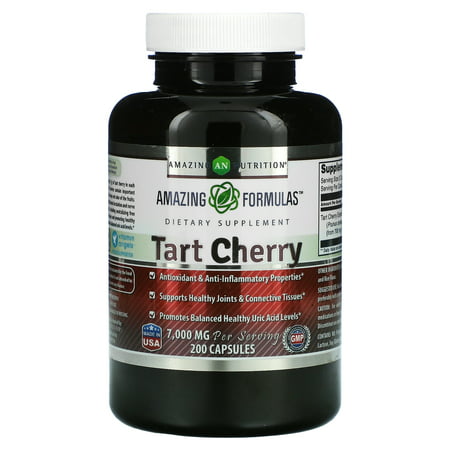 Tart Cherry 3 500 mg 200 Capsules Amazing Nutrition - 819209027431