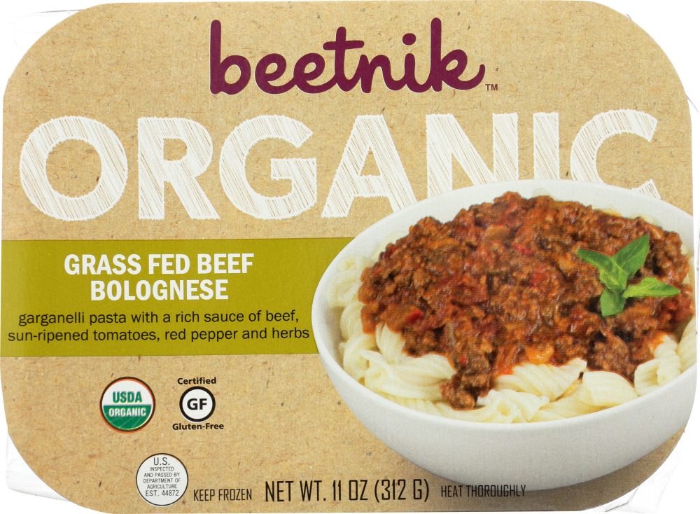 BEETNIK FOODS: Orgnic Grass Fed Beef Bolognese, 11 oz - 0819269012330