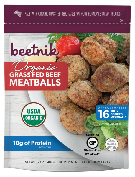 BEETNIK FOODS: Grass Fed Beef Meatballs, 12 oz - 0819269012880