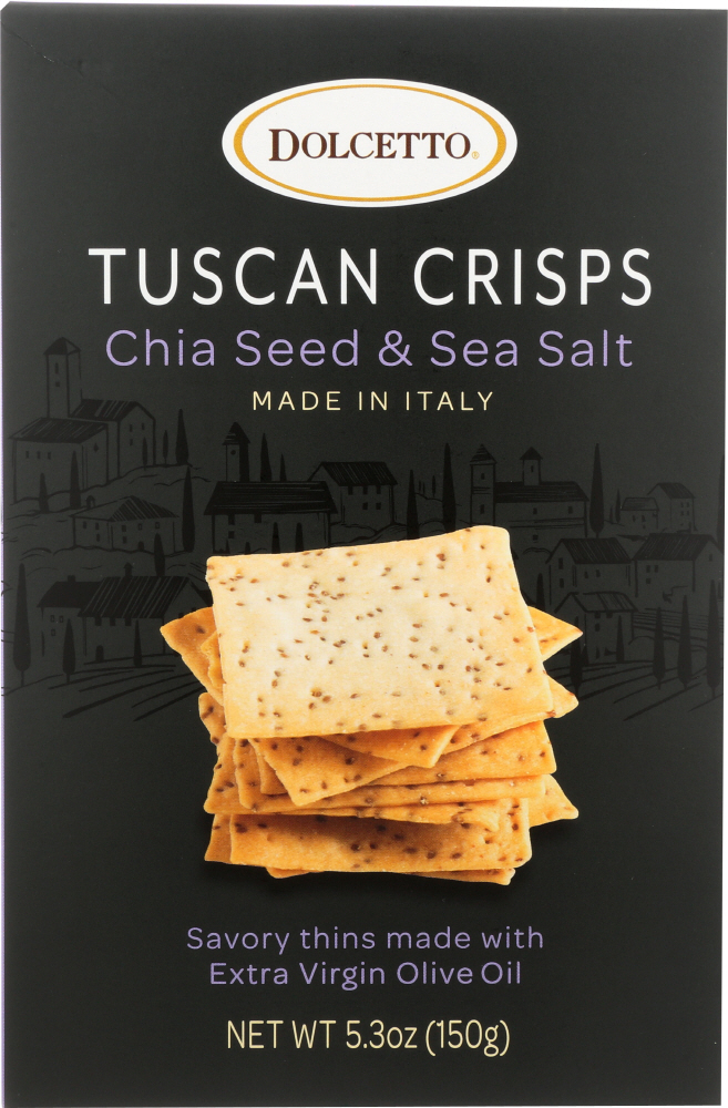 DOLCETTO: Crisps Tuscan Chia Sea Salt, 5.3 oz - 0819529002828