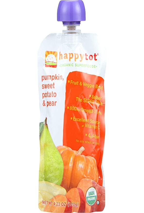  Happy Tot Organics, Pears, Bananas, Sweet Potato & Pumpkin, 4.22 oz  - 819573010299