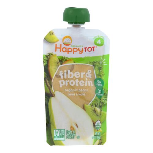 HAPPY BABY: Fiber & Protein Pears, Kiwi & Kale, 4 oz - 0819573011708