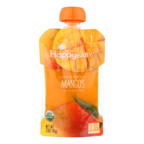 Happy Baby Clearly Crafted Mango - Case Of 16 - 3.5 Oz. - 0819573013290