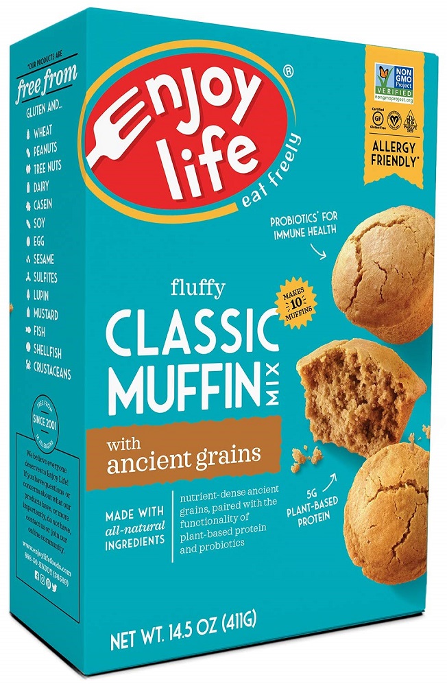 ENJOY LIFE: Fluffy Classic Muffin Mix with Ancient Grains, 14.5 oz - 0819597010466