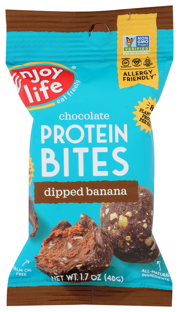 ENJOY LIFE: Chocolate Dipped Banana Protein Bites, 1.7 oz - 0819597012361