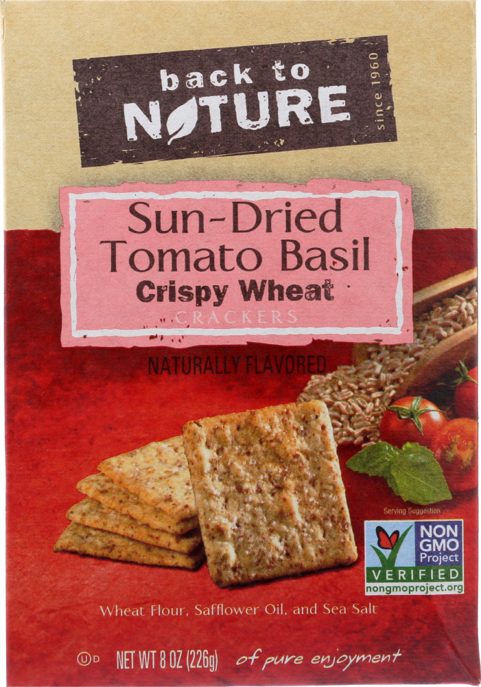 Sun-Dried Tomato Basil Crispy Wheat Crackers - 819898010172