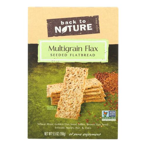 BACK TO NATURE: Multigrain Flax Seed Crackers, 5.5 oz - 0819898010240
