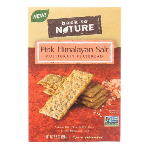 Back To Nature Multigrain Flatbread - Pink Himalayan Salt - Case Of 6 - 5.5 Oz - pink
