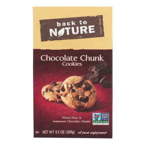 Back To Nature Chocolate Chunk Cookies - Case Of 6 - 9.5 Oz. - 819898011001