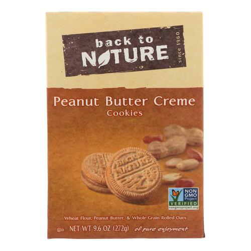 Back To Nature Creme Cookies - Peanut Butter - Case Of 6 - 9.6 Oz. - 819898011018