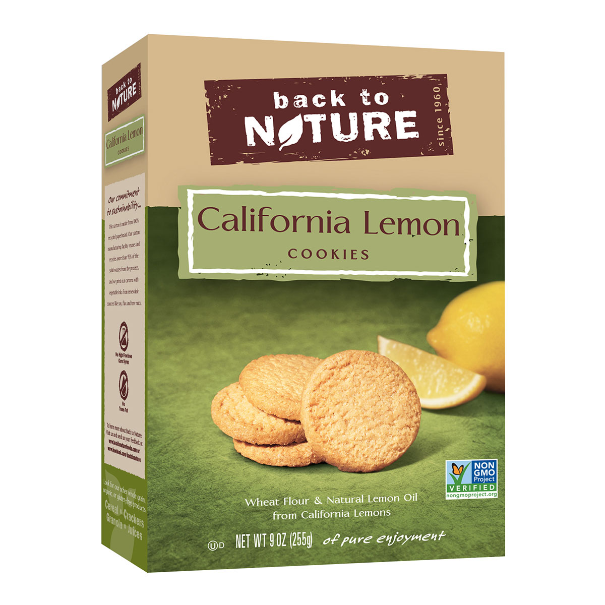 BACK TO NATURE: California Lemon Cookies, 9 oz - 0819898011056