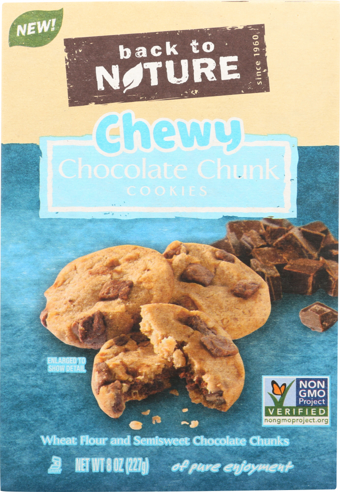 BACK TO NATURE: Chewy Chocolate Chunk Cookies, 8 oz - 0819898011735