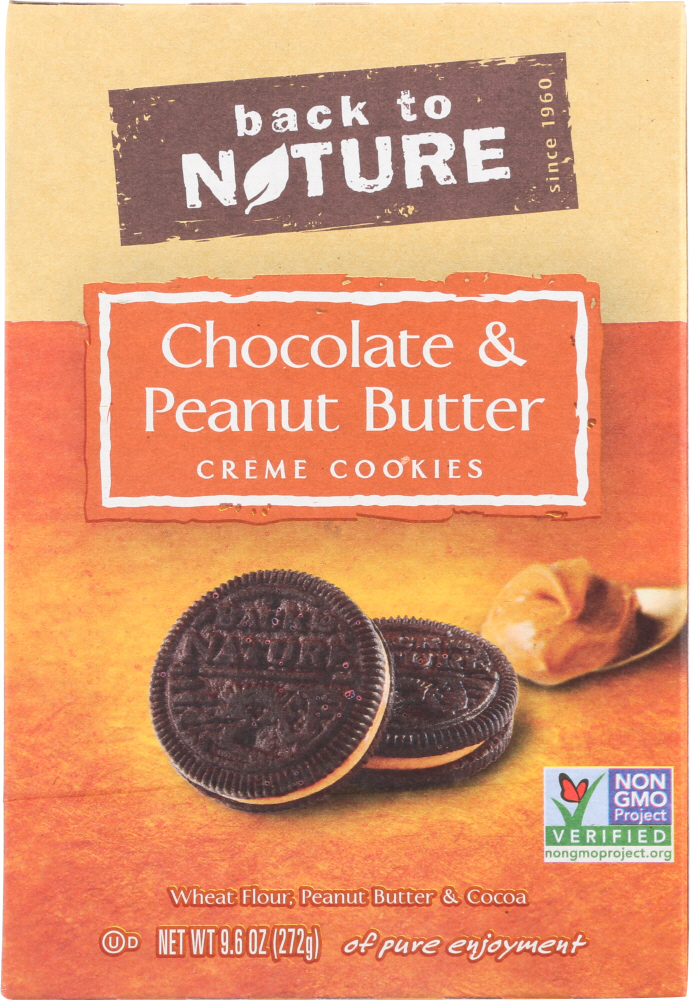 BACK TO NATURE: Peanut Butter Creme Cookies, 9.6 oz - 0819898011858