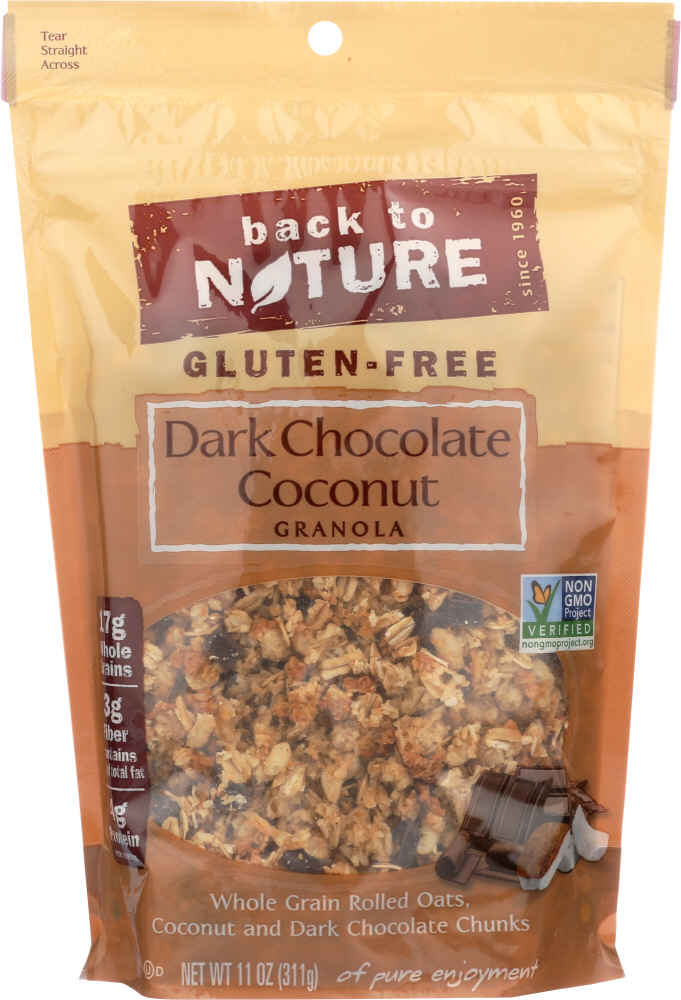 Dark Chocolate Coconut Granola Plant Based Snacks, Dark Chocolate Coconut - 819898012251
