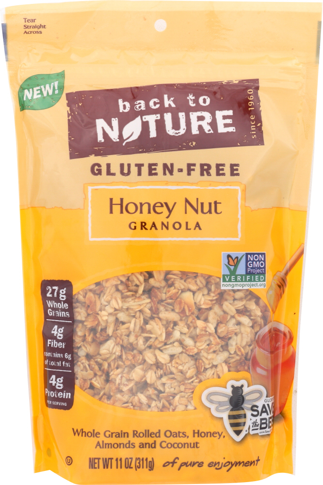 BACK TO NATURE: Honey Nut Granola, 11 oz - 0819898012268