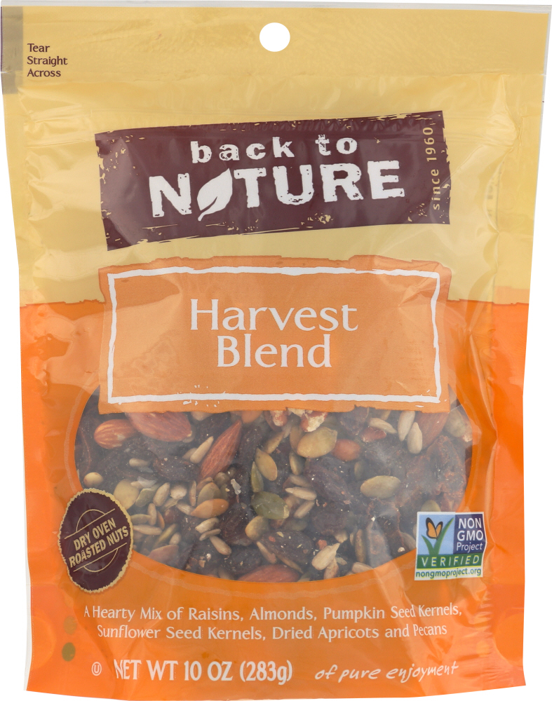 BACK TO NATURE: Harvest Blend Trail Mix, 10 Oz - 0819898013050