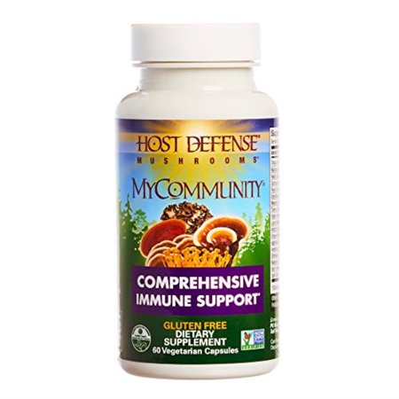 host defense - mycommunity multi mushroom capsules, comprehensive support for a robust and resilient immune system with lion's mane, turkey tails, and reishi, non-gmo, vegan, organic, 60 count - 822078710021