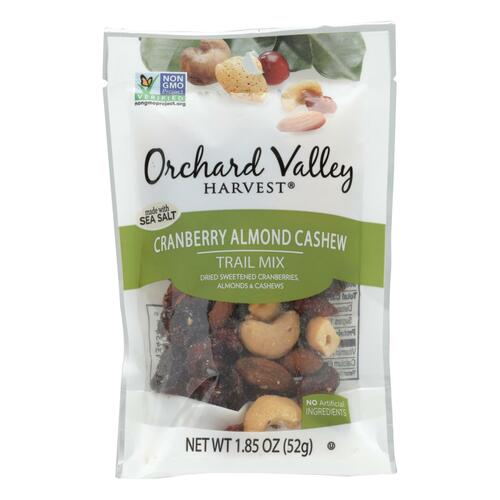 Orchard Valley Harvest Cranberry Cashew Trail Mix - Almond - Case Of 14 - 1.85 Oz. - cranberry