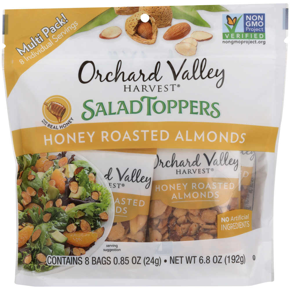 Honey Roasted Almonds With Real Honey Salad Toppers, Roasted Almonds - 824295136943