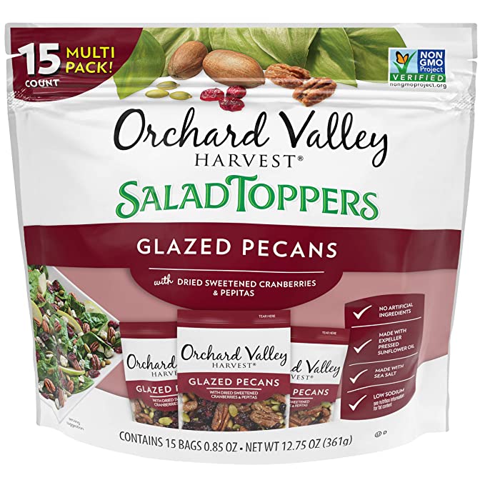 Glazed Pecans With Dried Sweetened Cranberries & Pepitas Saladtoppers, Glazed Pecans - 824295137025