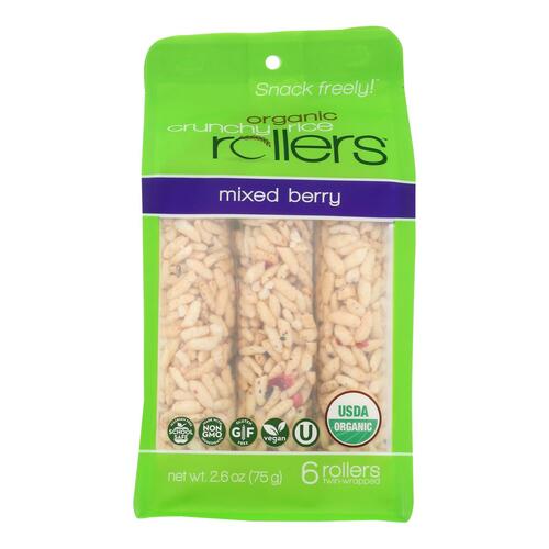 Crunchy Rollers - Rollrice Mixed Berry - Case Of 8-2.6 Oz - 825625702500