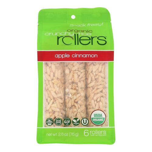 BAMBOO LANE: Organic Crunchy Rice Rollers Apple Cinnamon, 2.6 oz - 0825625703507