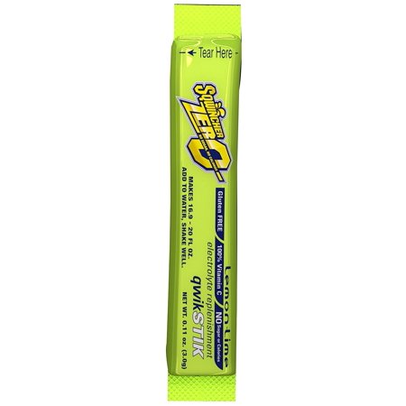 Sqwincher 060106-LL Zero Qwik Stik Powder, 20 oz, Yellow, Standard (Pack of 50) - 826211092470