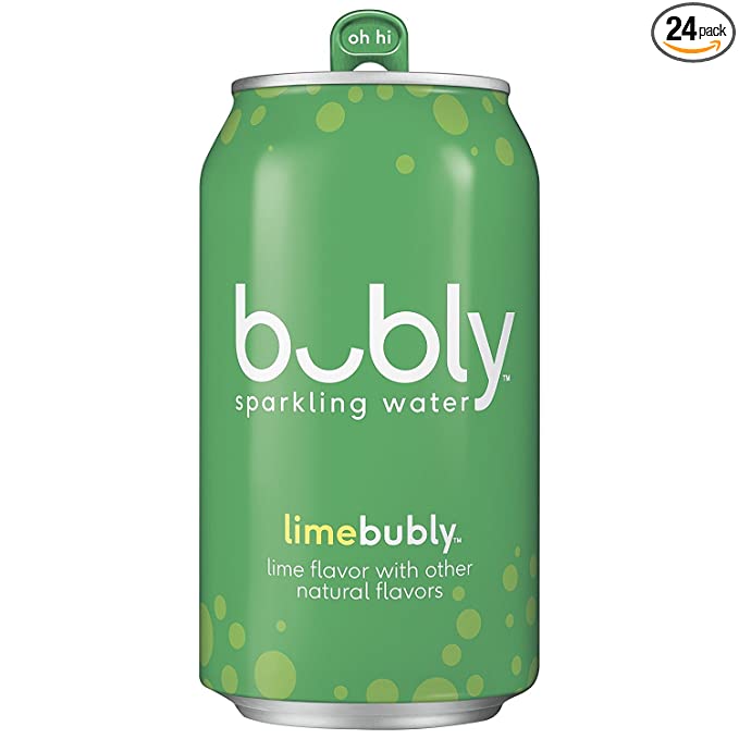  Bubly Lime 12 oz Cans - Pack of 24  - 826653940223