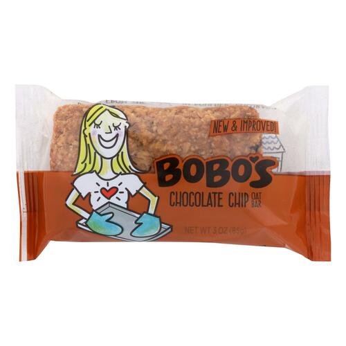  Bobo's Oat Bars (Chocolate Chip, 12 Pack of 3 oz Bars) Gluten Free Whole Grain Rolled Oat Bars - Great Tasting Vegan On-The-Go Oatmeal Snack, Made in the USA  - 829262000074