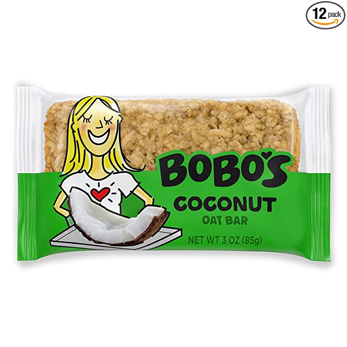  Bobo's Oat Bars (Coconut, 12 Pack of 3 oz Bars) Gluten Free Whole Grain Rolled Oat Bars - Great Tasting Vegan On-The-Go Snack, Made in the USA  - nabisco
