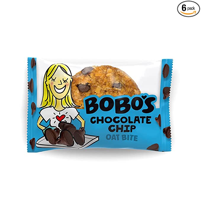 Bobo's Oat Bites (Original with Chocolate Chips, 30 Pack Box of 1.3 oz Bites) Gluten Free Whole Grain Rolled Oat Snack- Great Tasting Vegan On-The-Go Snack, Made in the USA - 829262000456