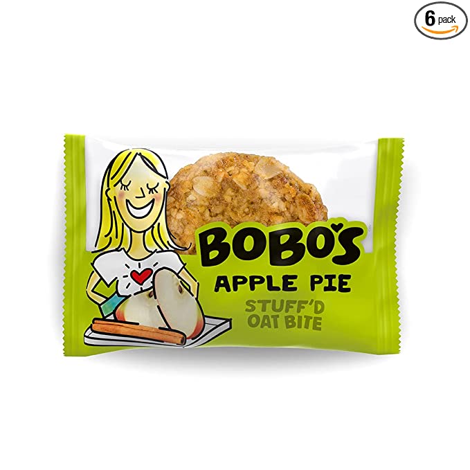 Bobo's Oat Stuff'd Bites, Apple Pie, 1.3 oz Bites (30 Pack Box), Gluten Free Whole Grain Snack, Vegan On-The-Go - 829262000463