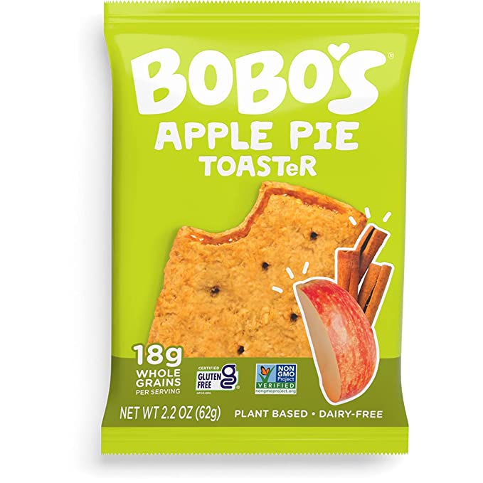  Bobo's TOASTeR Pastry, Apple Pie, 2.5 oz Pastry (12 Pack), Gluten Free Whole Grain Breakfast Toaster Pastries - 829262101511
