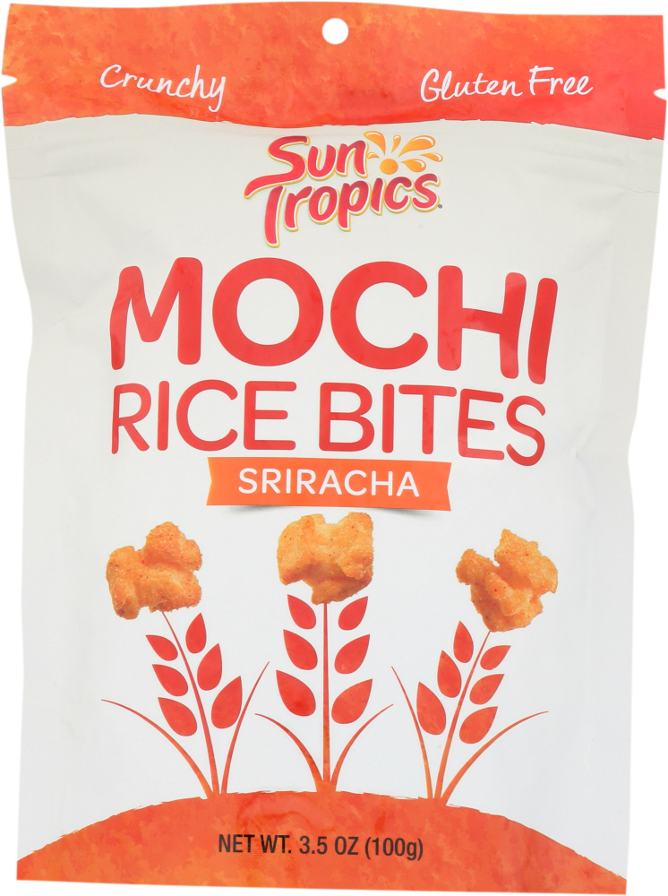SUN TROPICS: Mochi Rice Bites Sriracha, 3.5 oz - 0829354102259