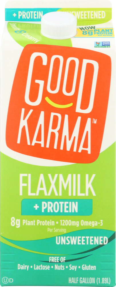 GOOD KARMA: Protein + Flax Milk Unsweetened Original, 64 oz - 0829462001208