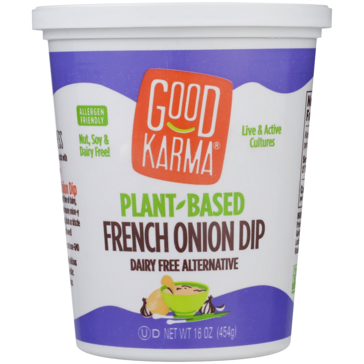 GOOD KARMA: Plant-Based French Onion Dip, 16 oz - 0829462503030