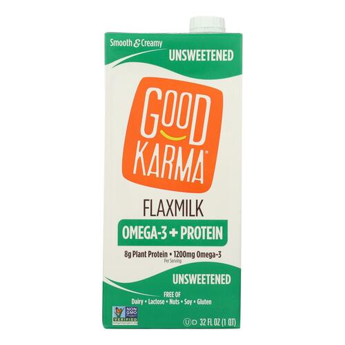 GOOD KARMA: Flax Milk Protein Unsweetened, 32 fo - 0829462600104