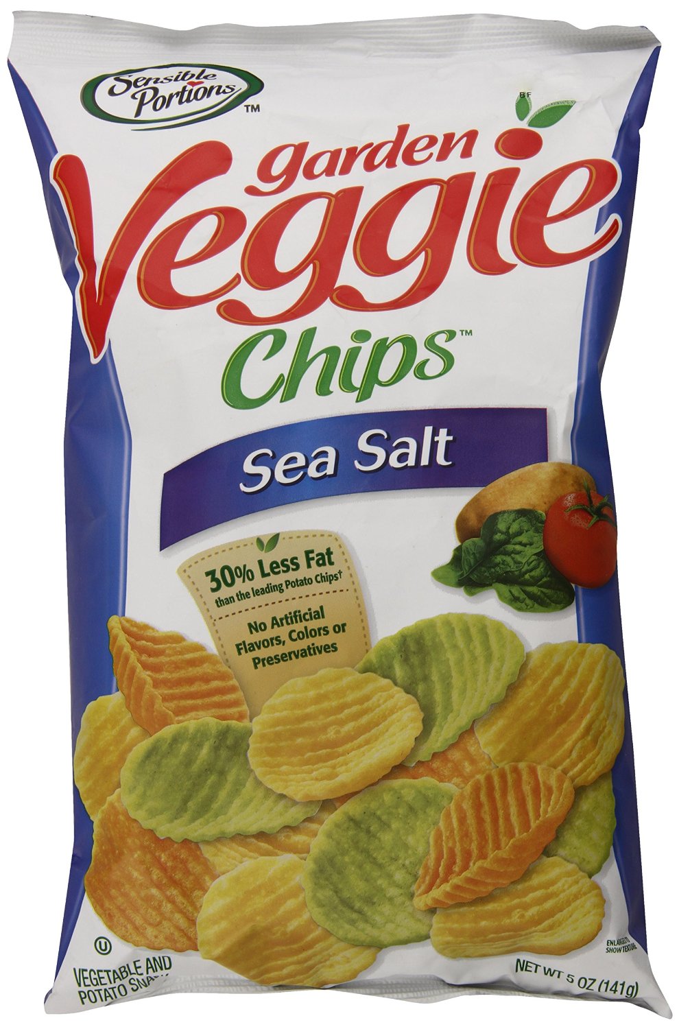 SENSIBLE PORTIONS: Garden Veggie Chips Sea Salt, 5 oz - 0829515301460