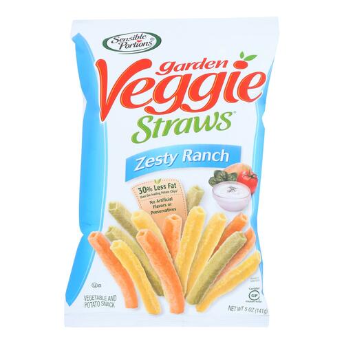 SENSIBLE PORTIONS: Straw Veggie Zesty Ranch, 5 oz - 0829515301477
