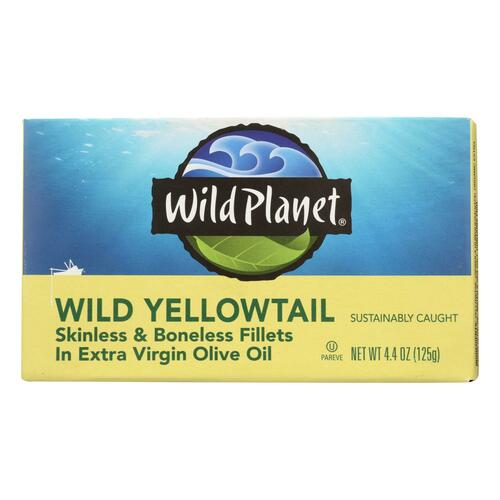Wild Planet Wild Yellow Tail Fillets In Extra Virgin Olive Oil - Case Of 12 - 4.375 Oz. - 829696001258