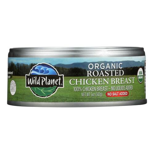 Wild Planet Organic Roasted Chicken Breast - No Salt Added - Case Of 12 - 5 Oz. - 829696002217